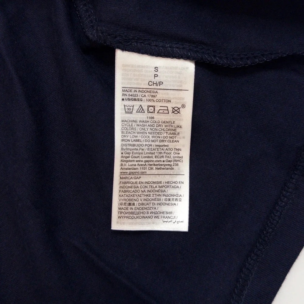 NWT GAP Favorite Crewneck T-Shirt Navy Blue Size S Basics - Picture 9 of 14